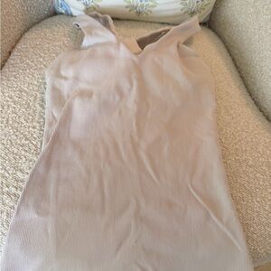 ALO Yoga Beige Ribbed Tank Top